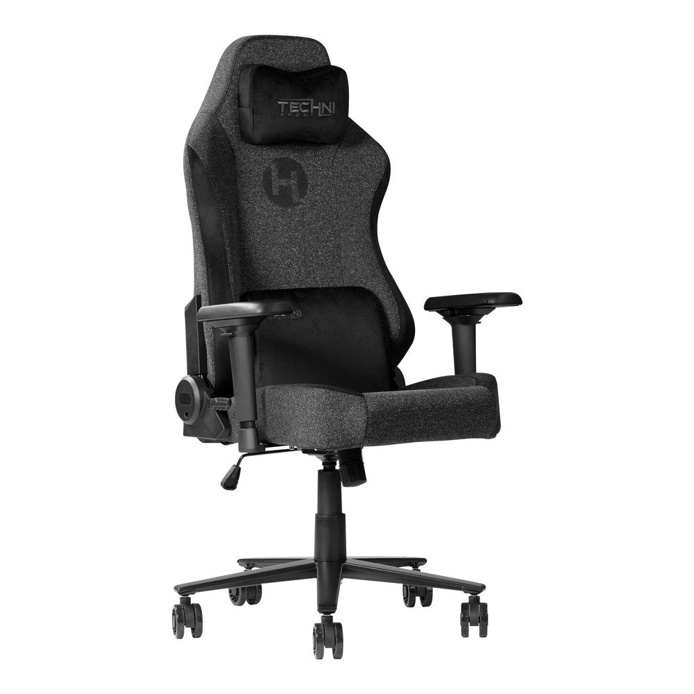 Black Swivel Rolling Gaming Chair HomeRoots