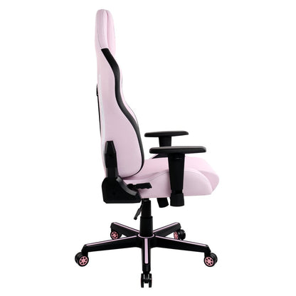 Pink And Black Swivel Rolling Gaming Chair