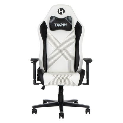 Black And White And Black Swivel Rolling Gaming Chair HomeRoots