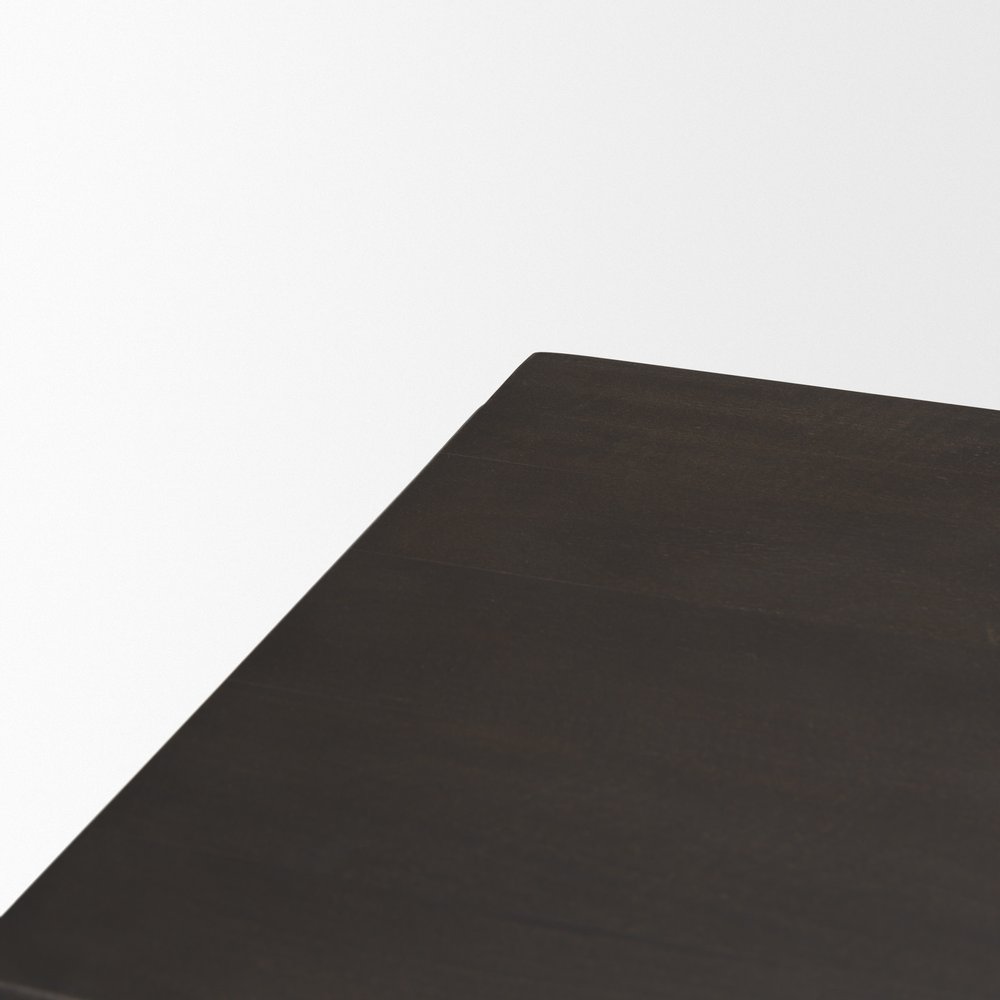 18" Brown Solid Wood Accent Cabinet With Two Doors — view 7