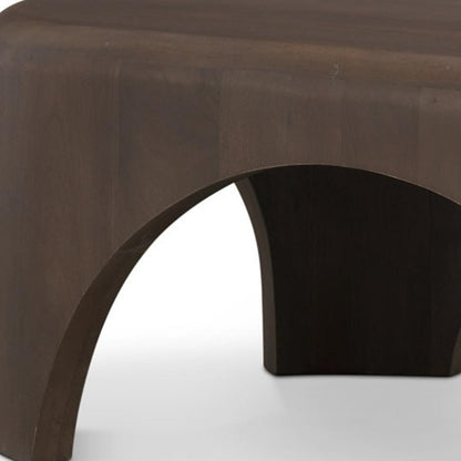 48" Brown and Gray Solid Wood Oval Coffee Table HomeRoots