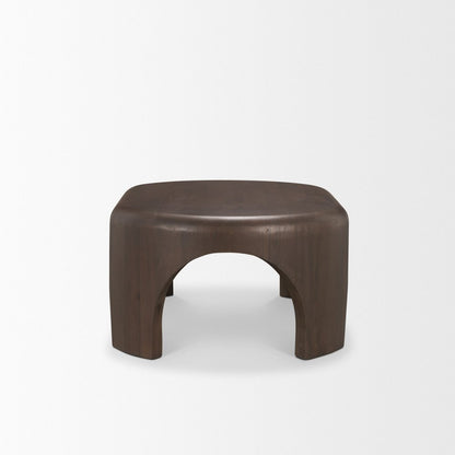 48" Brown and Gray Solid Wood Oval Coffee Table HomeRoots