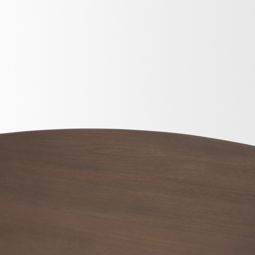 45" Dark Brown Solid Wood Round Coffee Table HomeRoots