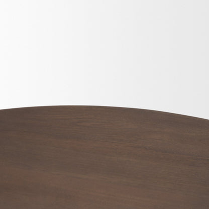 45" Dark Brown Solid Wood Round Coffee Table HomeRoots