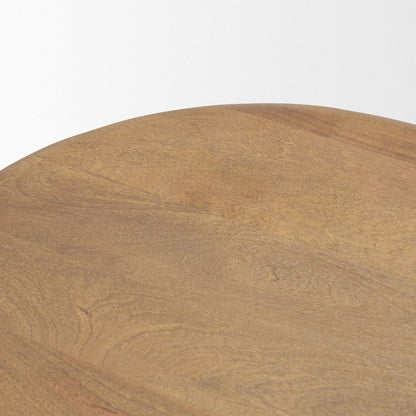 48" Light Brown Solid Wood Oval Coffee Table HomeRoots