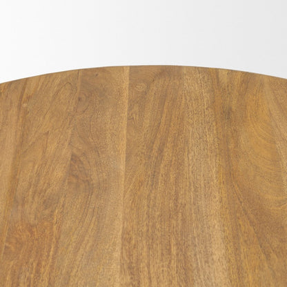 45" Light Brown Solid Wood Round Coffee Table HomeRoots