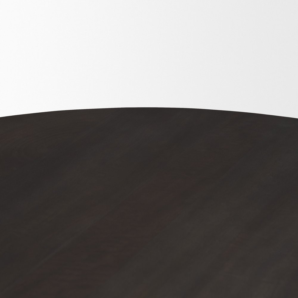 44" Dark Brown Solid Wood Round Coffee Table HomeRoots