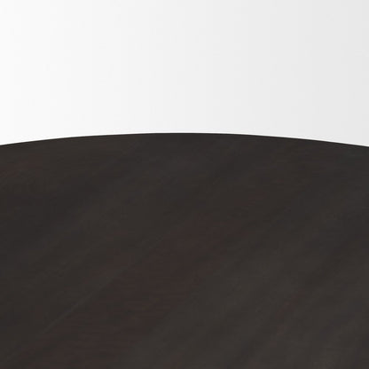 44" Dark Brown Solid Wood Round Coffee Table HomeRoots