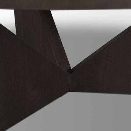 44" Dark Brown Solid Wood Round Coffee Table HomeRoots