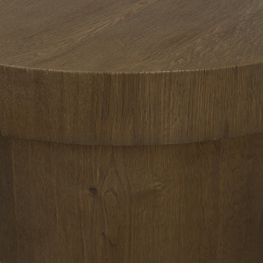 48" Brown Solid Wood Oval Pedestal Coffee Table HomeRoots
