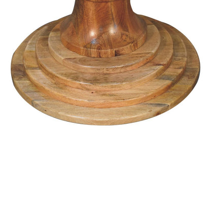 43" Brown Solid Wood Pedestal Base Round Top Dining Table HomeRoots