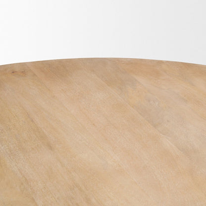 60" Dark Brown Solid Wood Pedestal Base Round Top Dining Table HomeRoots