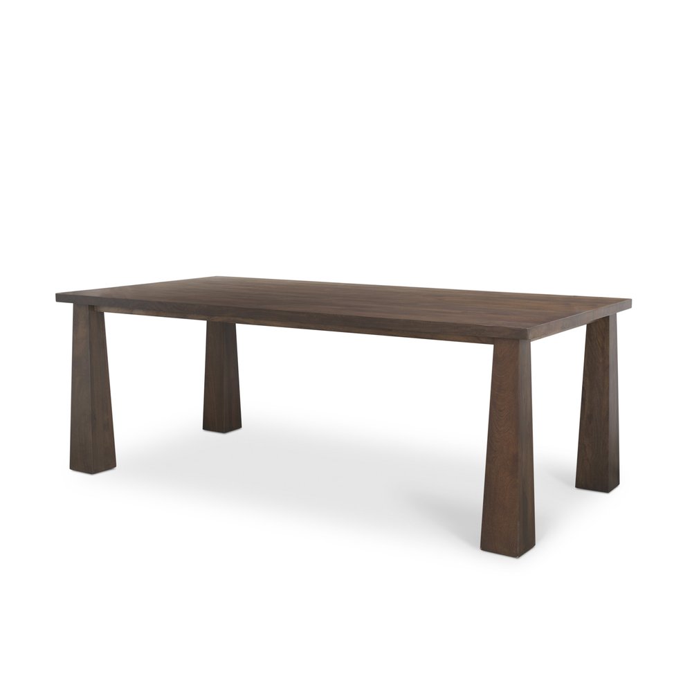 84" Dark Brown Solid Wood Dining Table HomeRoots