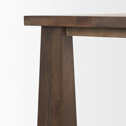 84" Dark Brown Solid Wood Dining Table HomeRoots