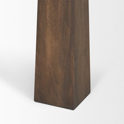84" Dark Brown Solid Wood Dining Table HomeRoots