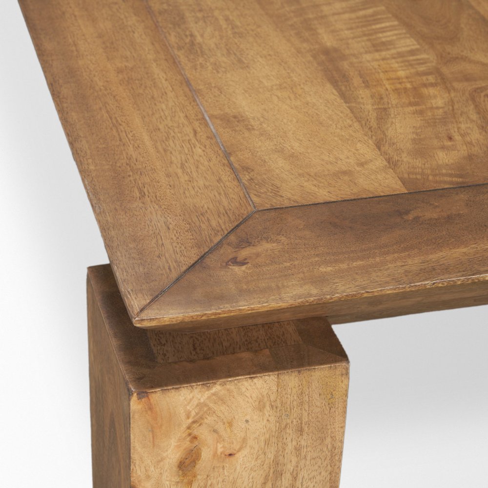 84" Brown Solid Wood Dining Table — view 5