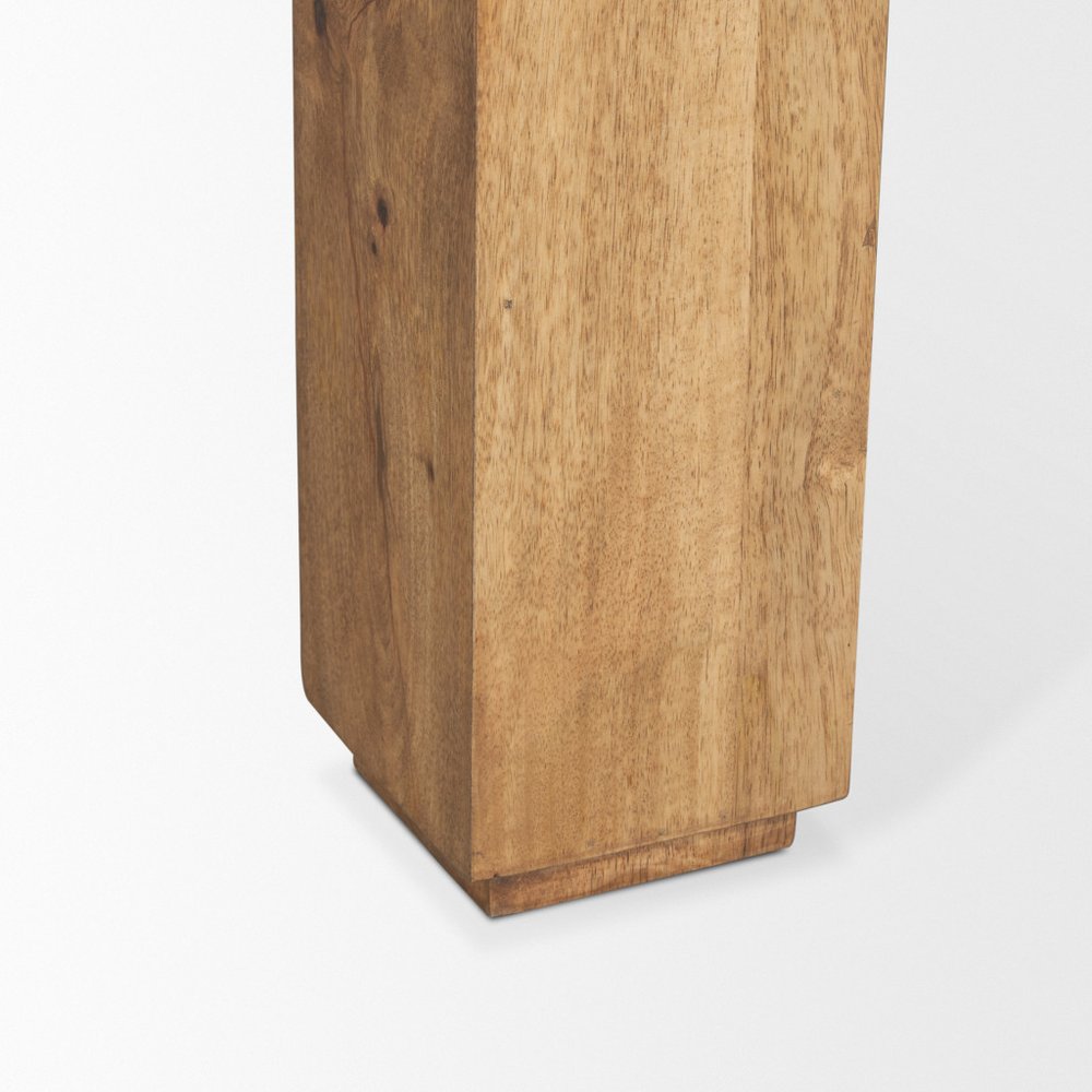 84" Brown Solid Wood Dining Table — view 7