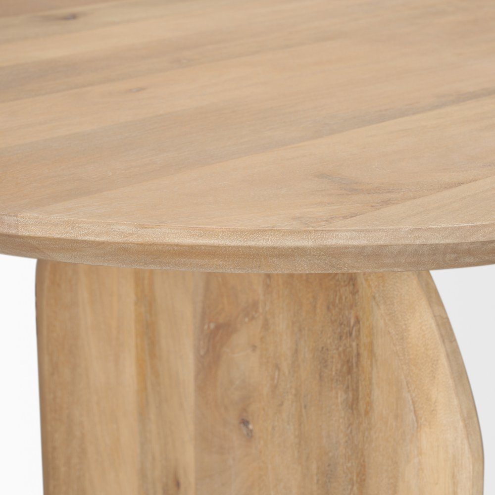 87" Light Brown Solid Wood Double Pedestal Base Oval Dining Table — view 6