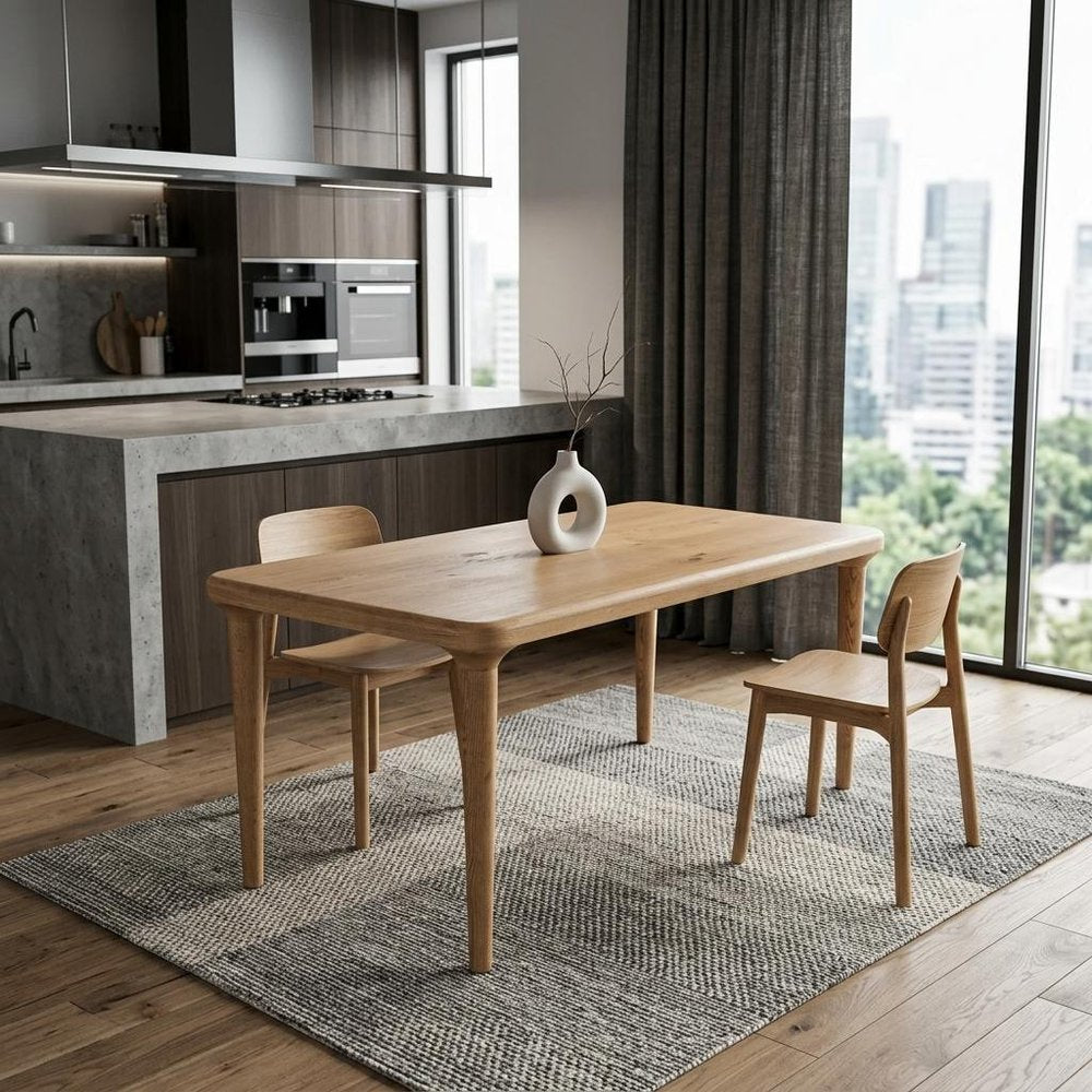 72" Light Brown Solid Wood Dining Table HomeRoots