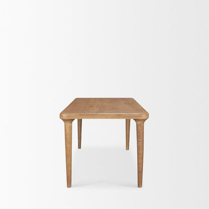 72" Light Brown Solid Wood Dining Table HomeRoots