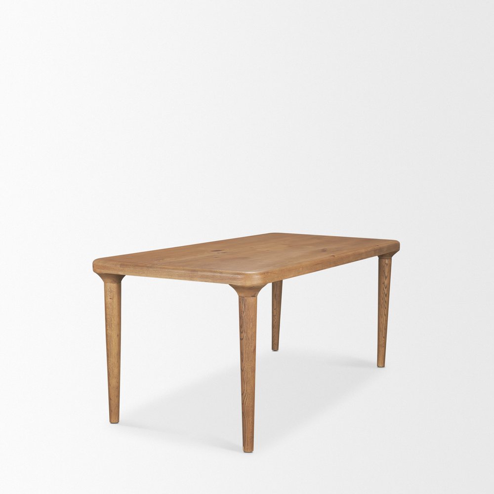 72" Light Brown Solid Wood Dining Table HomeRoots