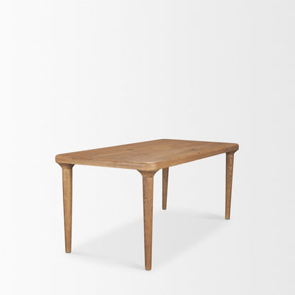 72" Light Brown Solid Wood Dining Table HomeRoots