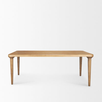 84" Light Brown Solid Wood Dining Table HomeRoots