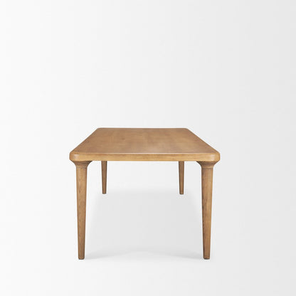 84" Light Brown Solid Wood Dining Table HomeRoots