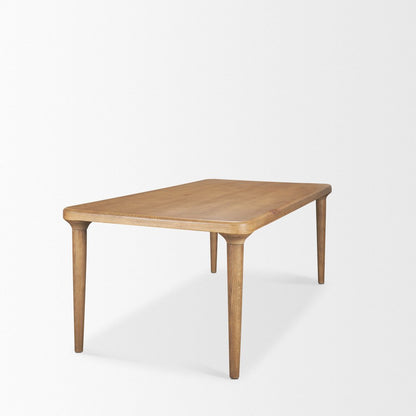84" Light Brown Solid Wood Dining Table HomeRoots