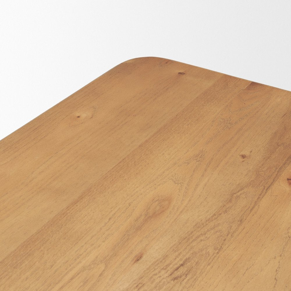 84" Light Brown Solid Wood Dining Table HomeRoots