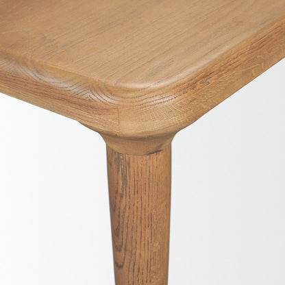 84" Light Brown Solid Wood Dining Table HomeRoots