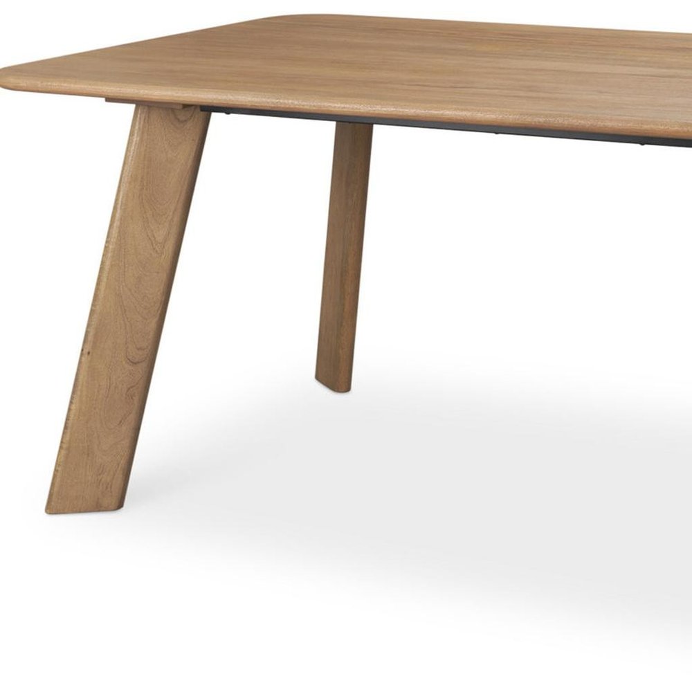 72" Light Brown Solid Wood Dining Table — view 8