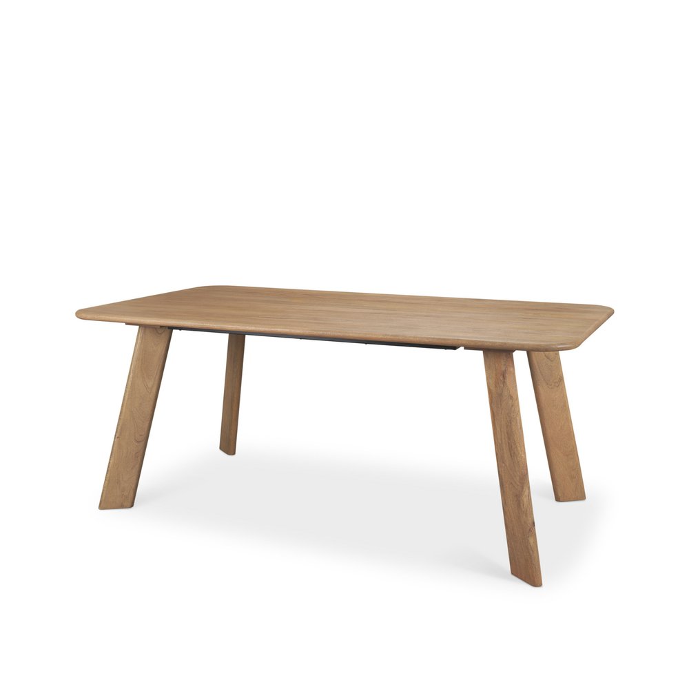 72" Light Brown Solid Wood Dining Table — view 4