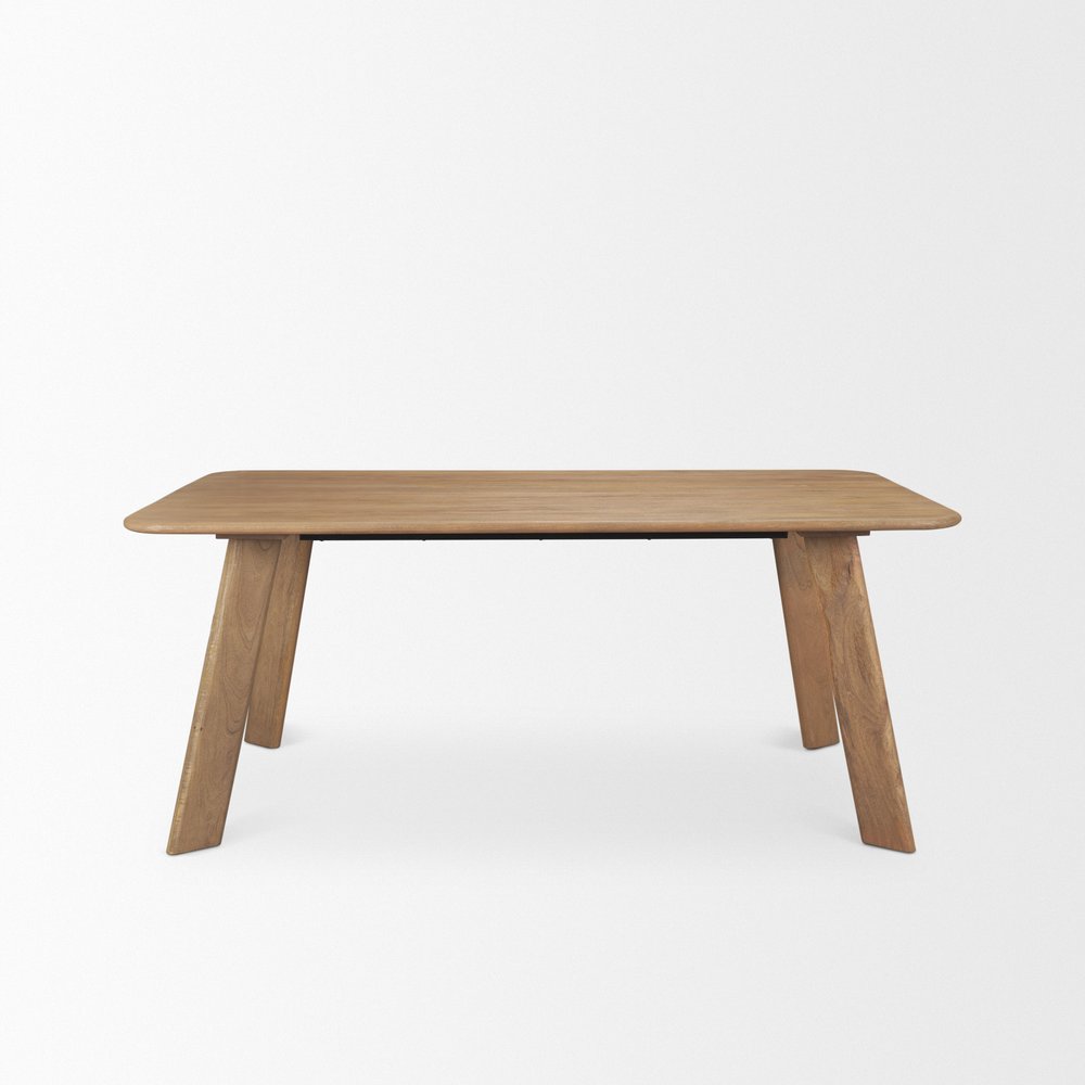72" Light Brown Solid Wood Dining Table HomeRoots