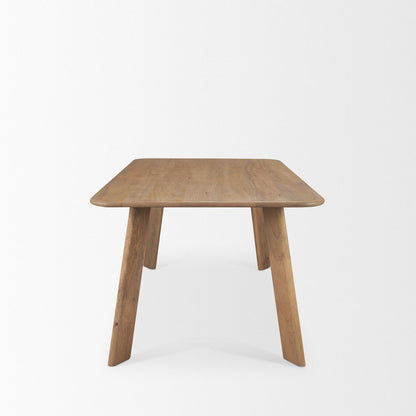72" Light Brown Solid Wood Dining Table HomeRoots