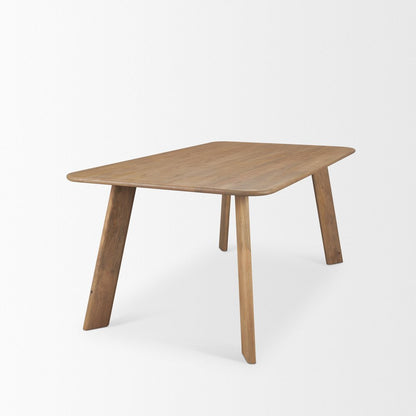 72" Light Brown Solid Wood Dining Table HomeRoots