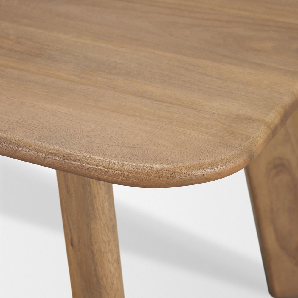 72" Light Brown Solid Wood Dining Table — view 9