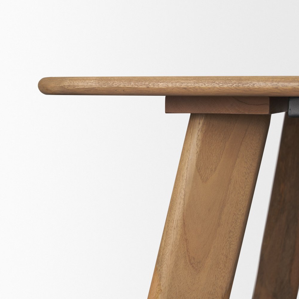 72" Light Brown Solid Wood Dining Table HomeRoots