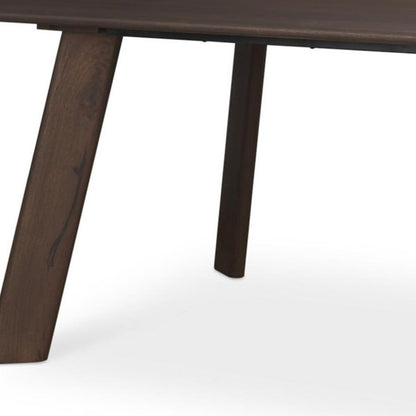 84" Dark Brown Solid Wood Dining Table HomeRoots