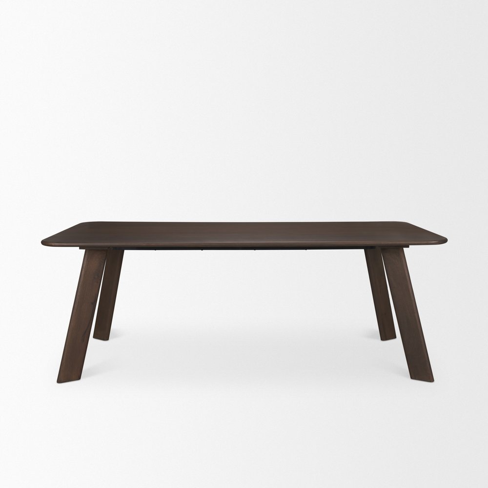84" Dark Brown Solid Wood Dining Table HomeRoots