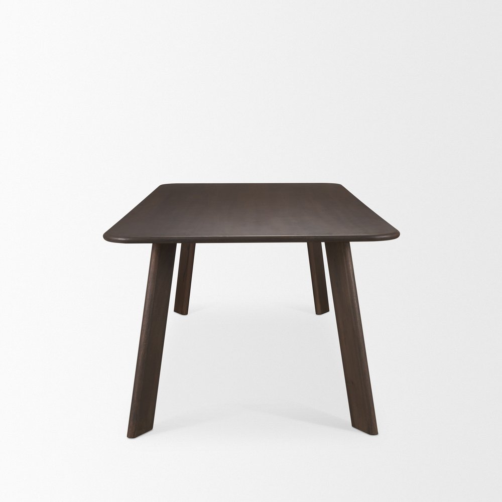 84" Dark Brown Solid Wood Dining Table HomeRoots