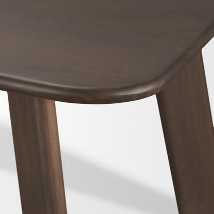 84" Dark Brown Solid Wood Dining Table