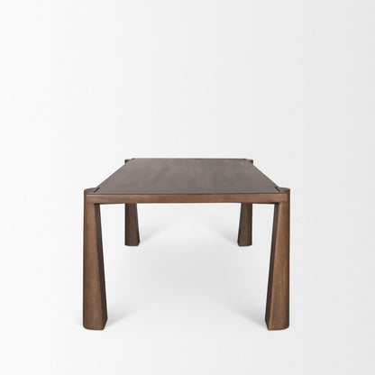 84" Brown Solid Wood Dining Table HomeRoots