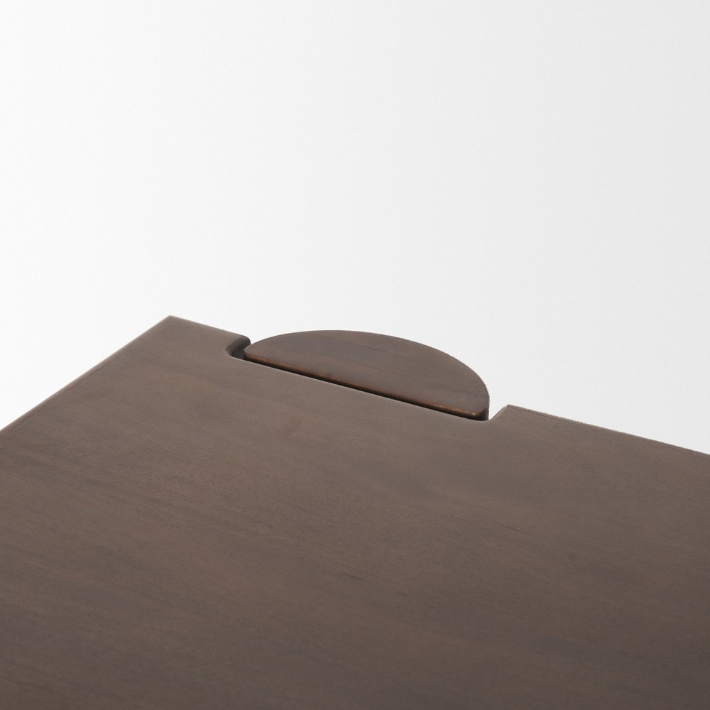 84" Brown Solid Wood Dining Table — view 8
