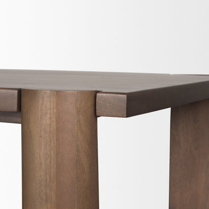 84" Brown Solid Wood Dining Table HomeRoots