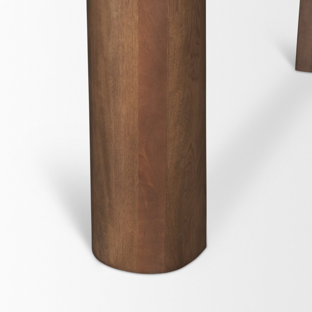84" Brown Solid Wood Dining Table — view 7