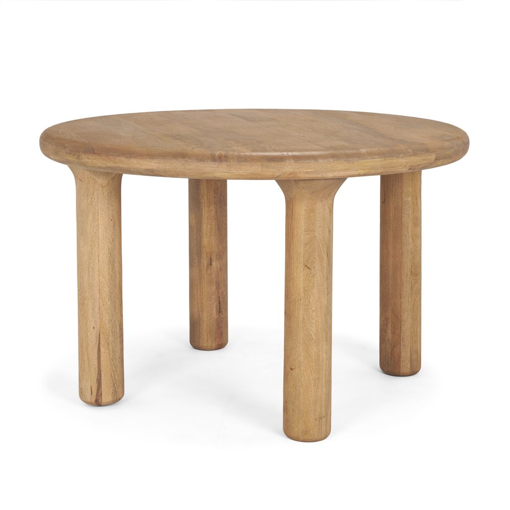 48" Black Solid Wood Round Top Dining Table — view 11