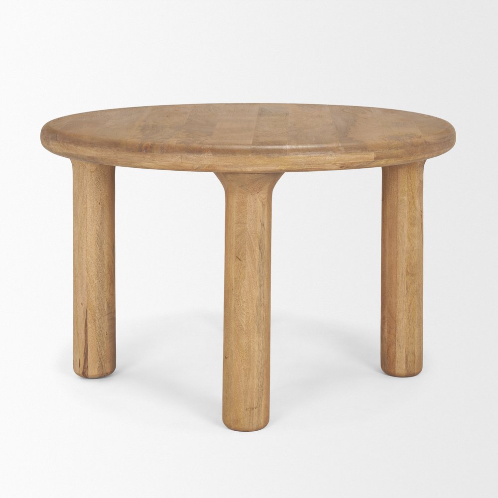 48" Black Solid Wood Round Top Dining Table — view 13