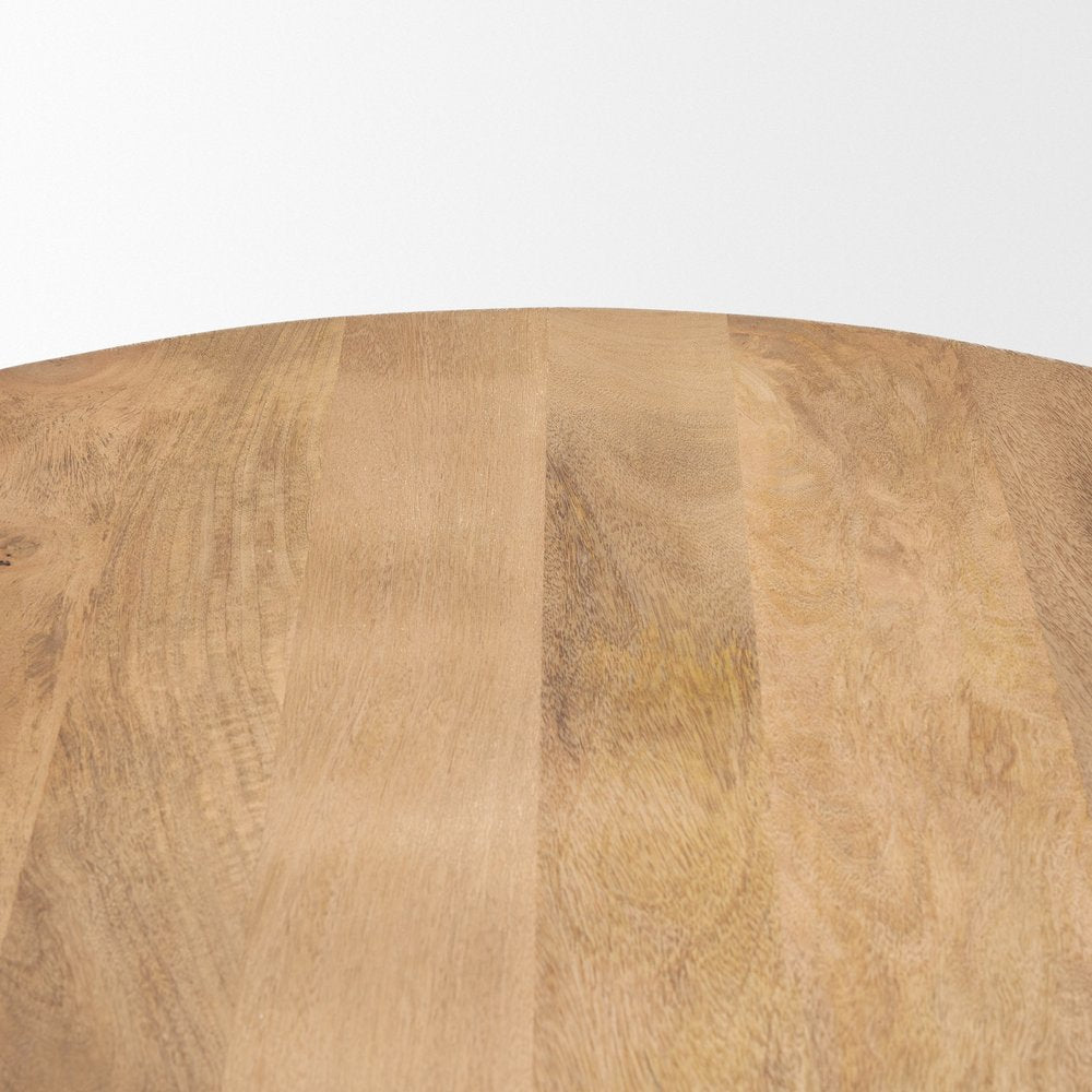 48" Black Solid Wood Round Top Dining Table — view 14