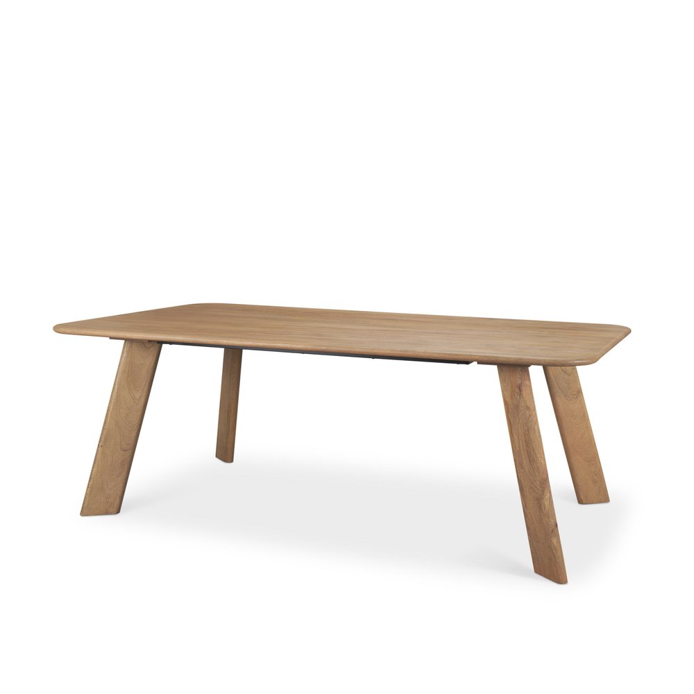 84" Light Brown Solid Wood Dining Table
